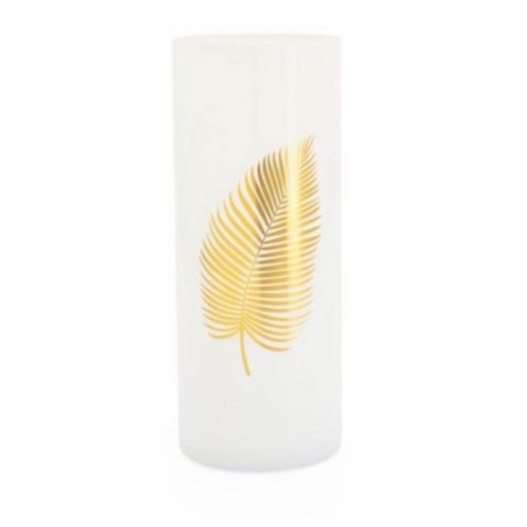 TORRE AND TAGUS GOLD PALM LEAF VASE - Picture 2 of 4